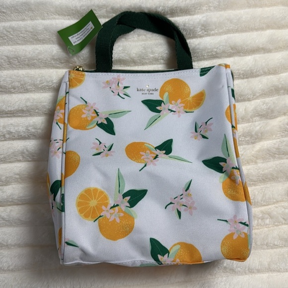 Kate Spade White and Green Floral Lunch Bag - Picture 2 of 6